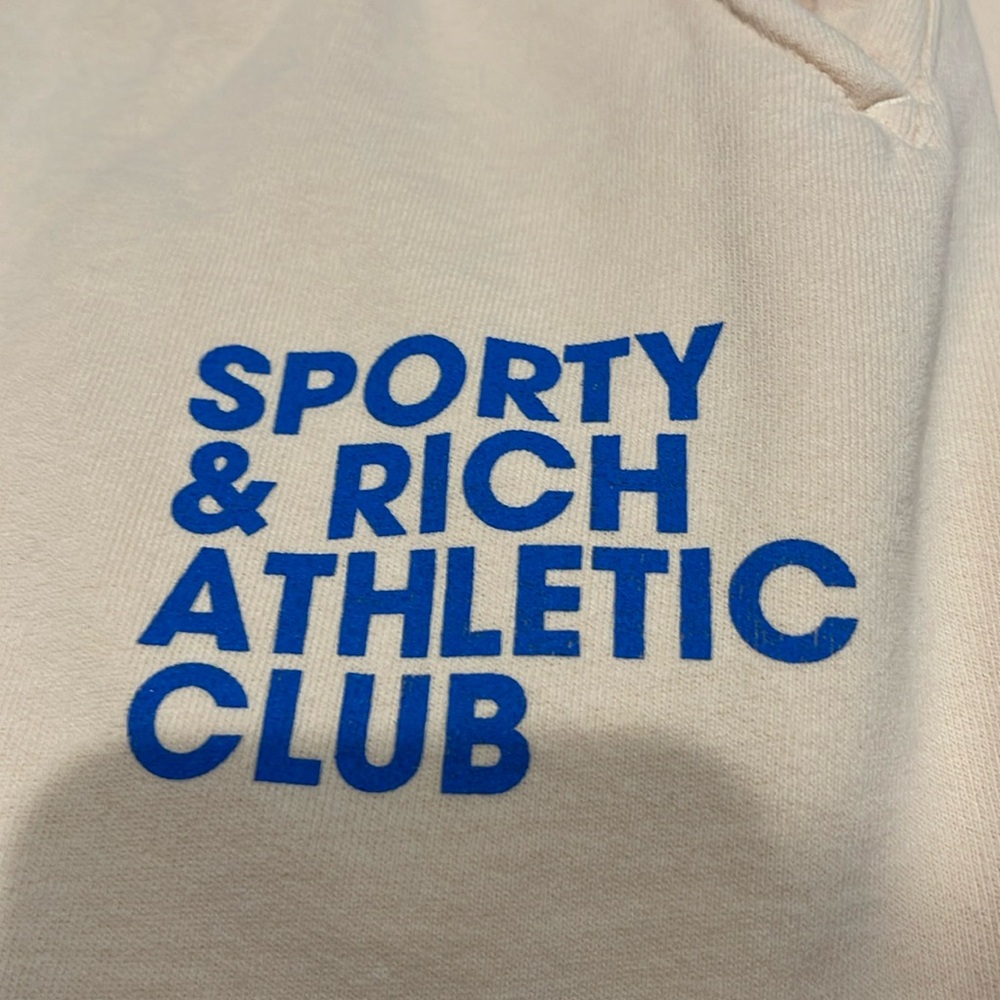 Sporty & Rich Athletic Club Buttercream Joggers sweatpants Sz XS - Picture 2 of 9